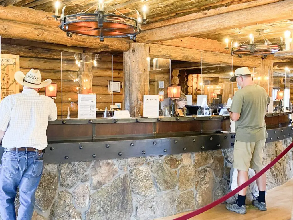 Check in at Old Faithful Inn