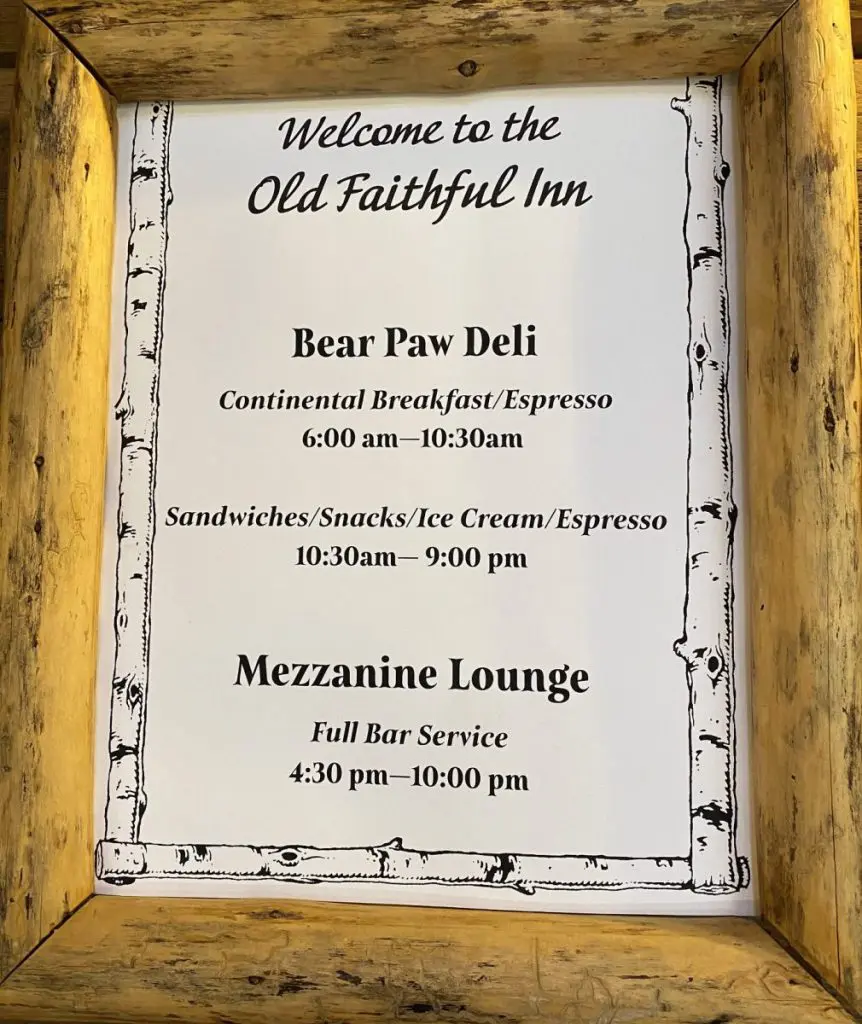 Dining at Old Faithful Inn