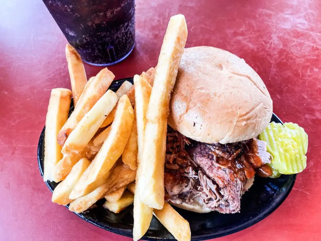 Gates Bar-B-Q sandwich